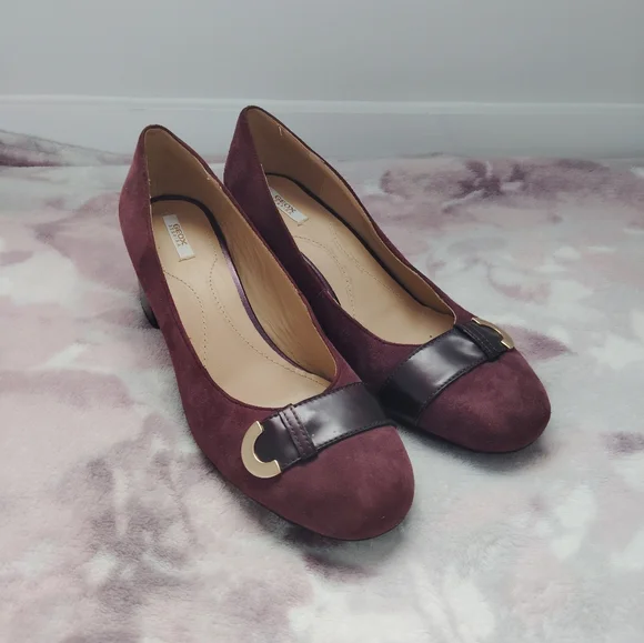 Geox Respira Suede Block Heels - Picture 2 of 6